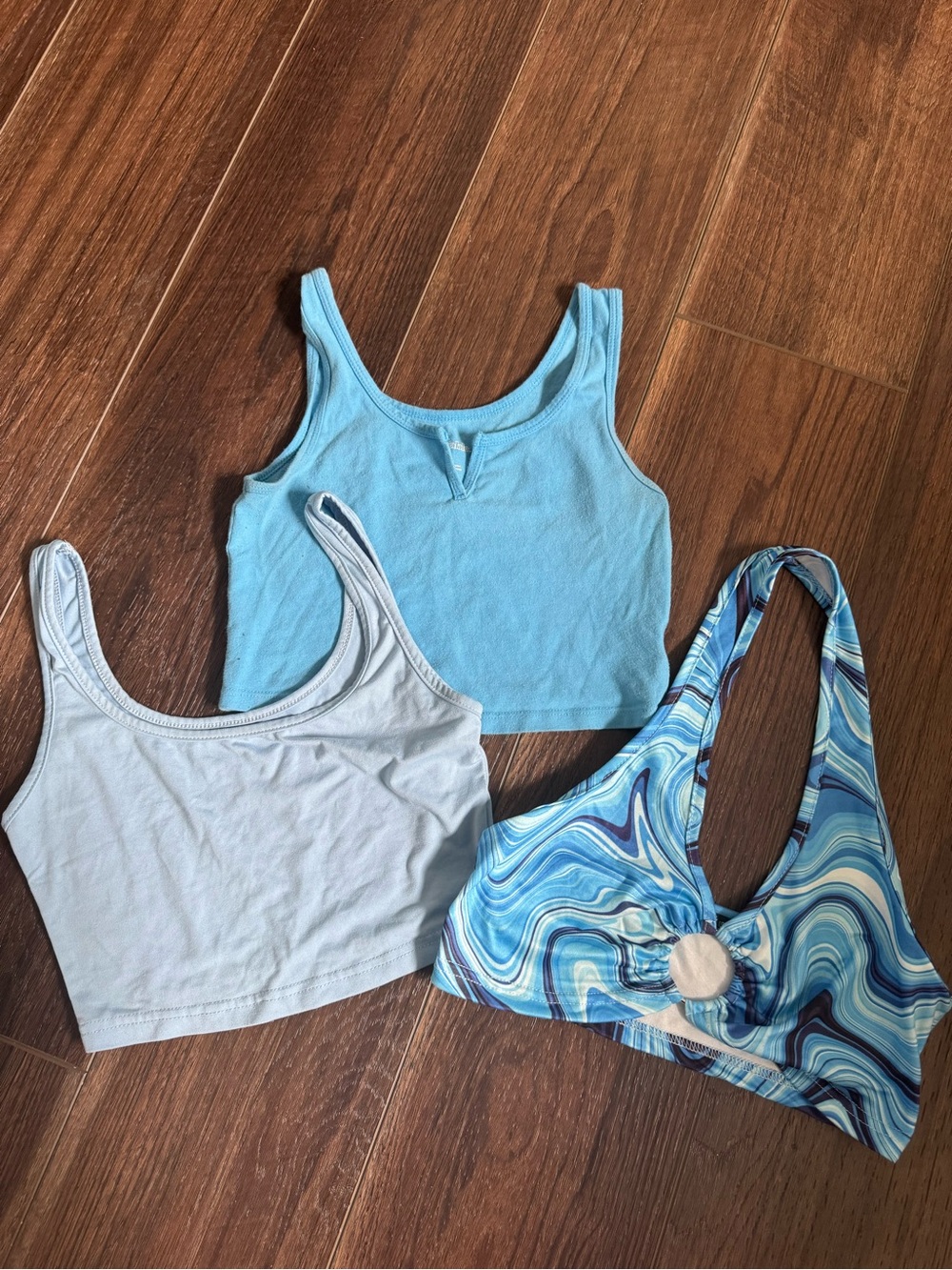 Women’s Blue Crop Tanks